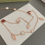 Lumi® Glücksfrühling Halskette mit 15 Motiven in Roségold