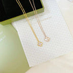 ¡®Lumi¡¯CLOVER MINI 9.5MM WHITE MOTHER-OF-PEARL NECKLACE