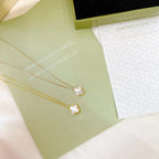 ¡®Lumi¡¯CLOVER MINI 9.5MM WHITE MOTHER-OF-PEARL NECKLACE