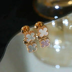 ¡®Lumi¡¯CLOVER MINI 9.5MM WHITE MOP EARRINGS