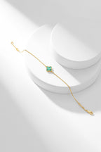 ¡®Lumi¡¯CLOVER BRACELET MALACHITE 1 MOTIF