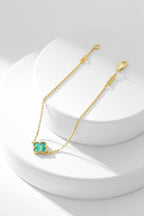¡®Lumi¡¯CLOVER BRACELET MALACHITE 1 MOTIF