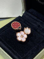Lumi® Glücksmotiv 3-Motiv-Ring aus Roségold