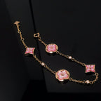 Lumi® Armband mit Stern und Sonne, 4 Motive, rosa Mopp, rosa Gold 