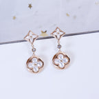 ¡®Lumi¡¯STAR AND SUN PINK GOLD MOP DROP EARRINGS