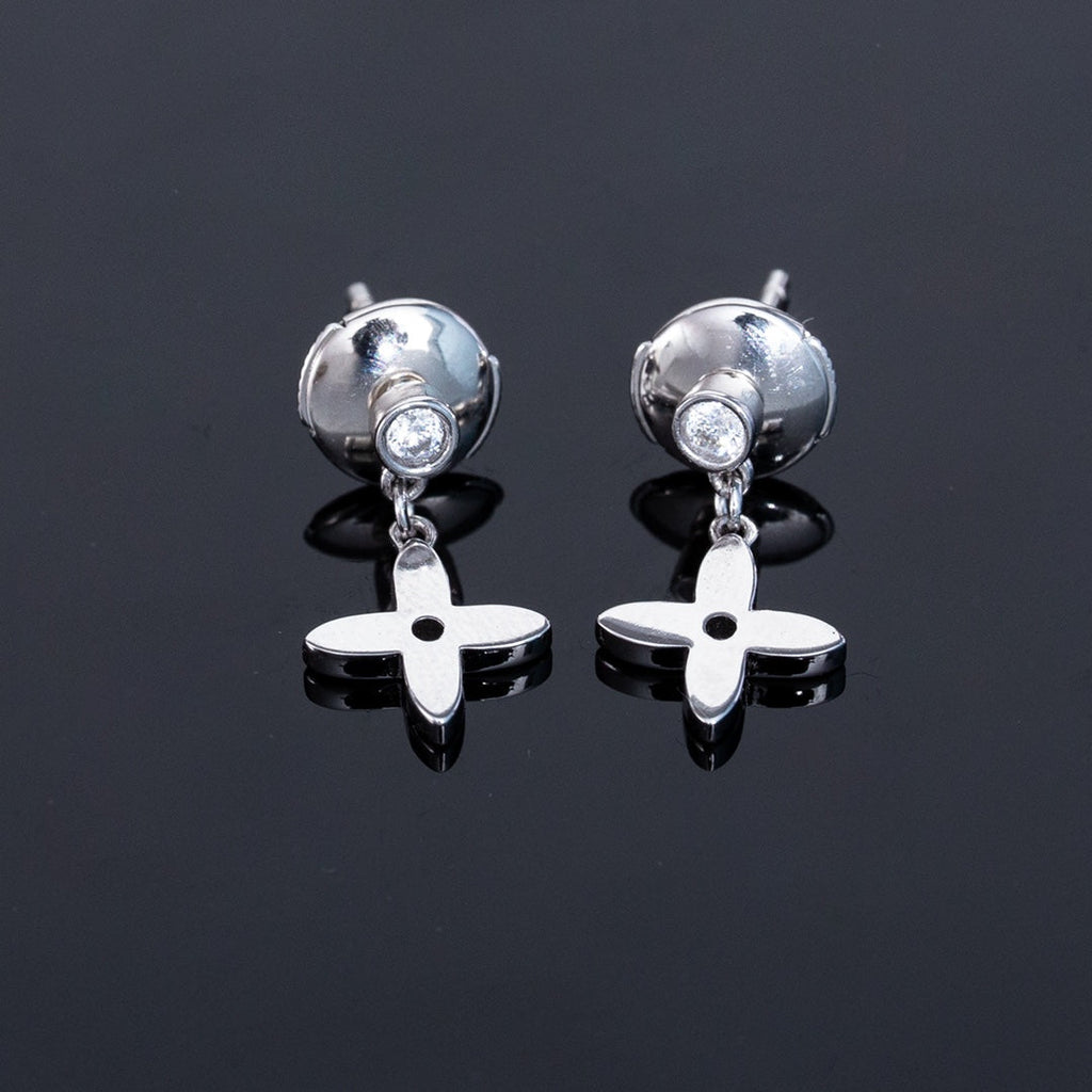 LumiVIDYLLE SILBERNE DIAMANT-MINI-TROPFENOHRRINGE