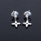 LumiVIDYLLE SILBERNE DIAMANT-MINI-TROPFENOHRRINGE