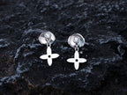 LumiVIDYLLE SILBERNE DIAMANT-MINI-TROPFENOHRRINGE