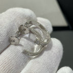 ¡®Lumi¡¯LOVE DIAMOND SILVER HOOP EARRINGS