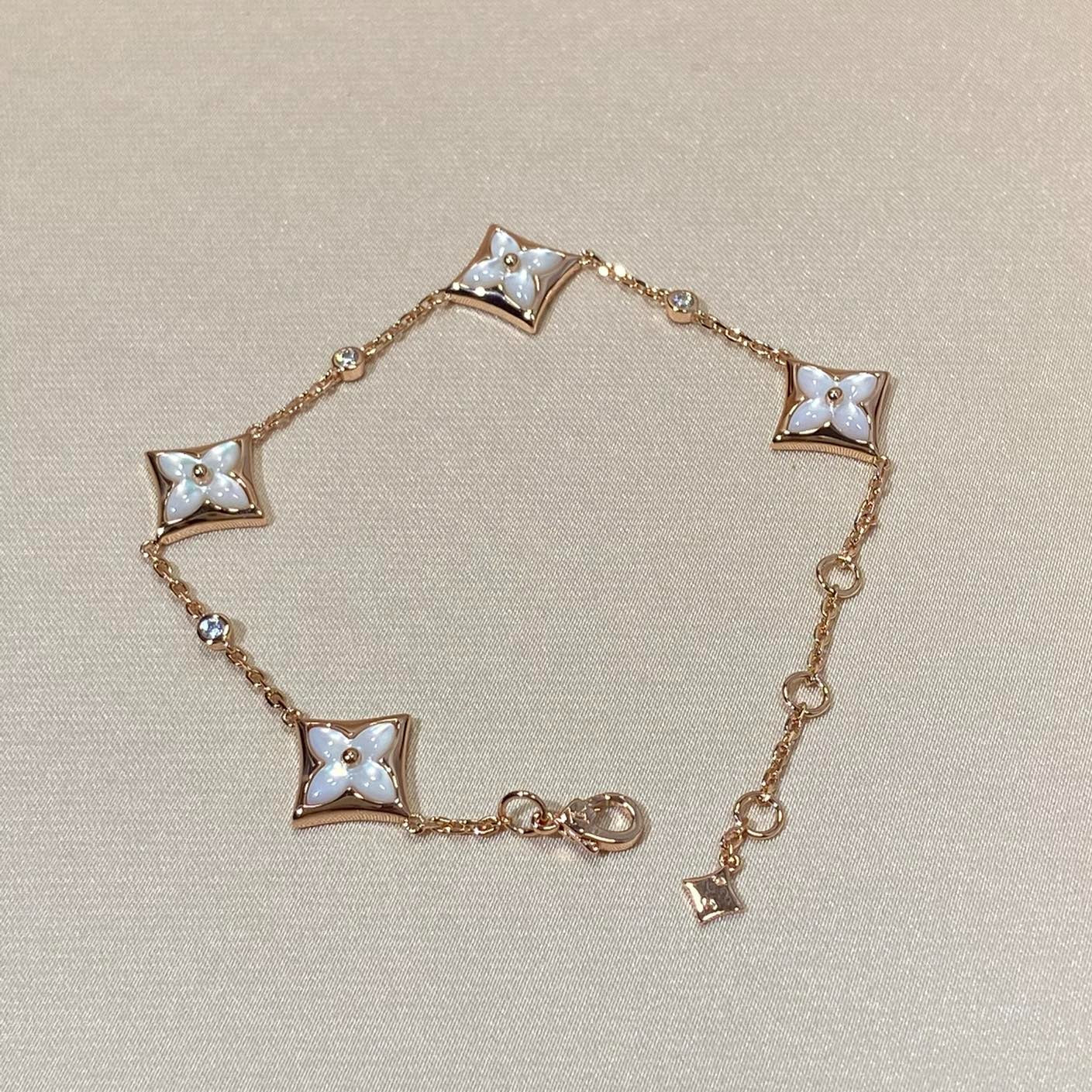 ¡®Lumi¡¯STAR 4 MOTIF MOP DIAMOND PINK GOLD BRACELET