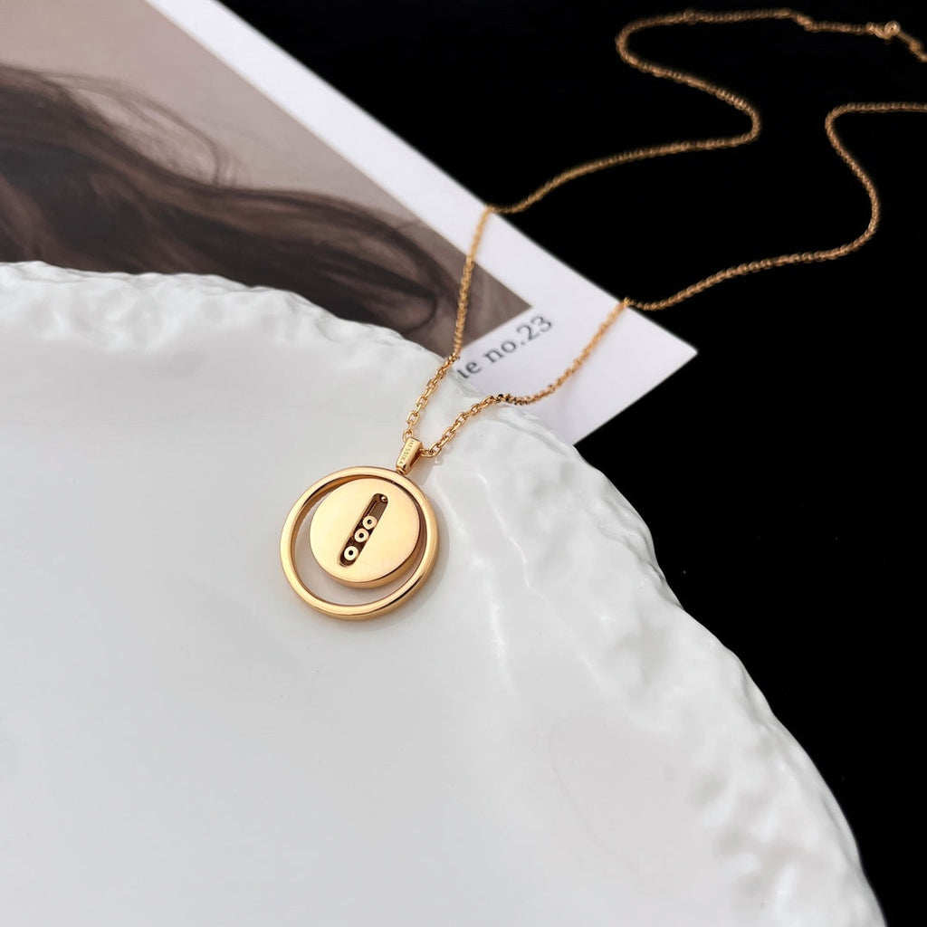 [Imperial] MOVE MOP PINK GOLD NECKLACE