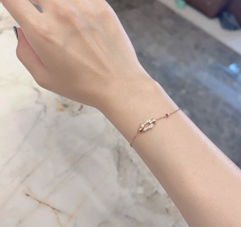 ¡®Lumi¡¯FORCE 10 DIAMOND CHAIN LINK PINK GOLD BRACELET