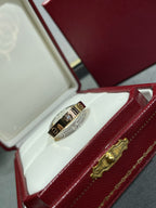 ¡®Lumi¡¯LOVE PINK GOLD SILVER DIAMOND DOUBLE RING