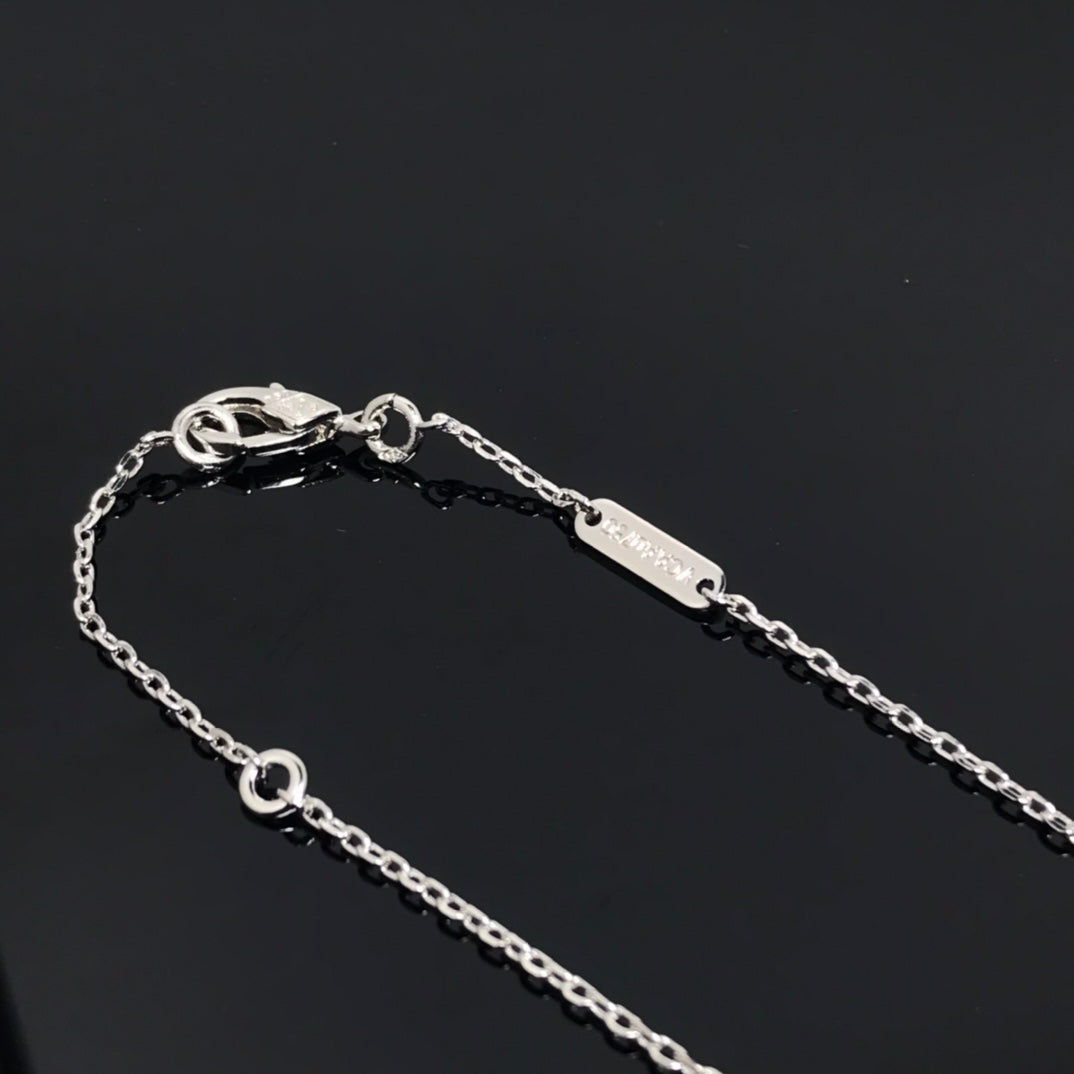 ¡®Lumi¡¯CLOVER PIETERSITE SILVER LONG NECKLACE