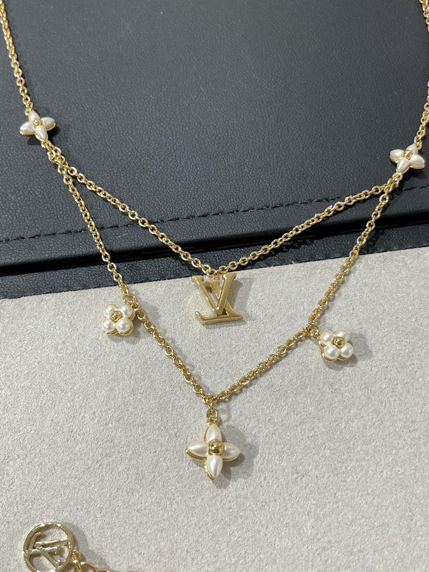 ¡®Lumi¡¯FLOWERGRAM GOLD MOP DOPPELREIHEN-KETTE