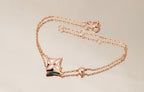 ¡®Lumi¡¯STAR PINK MOP 1 DIAMOND PINK GOLD NECKLACE