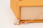 ¡®Lumi¡¯STAR PINK MOP 1 DIAMOND PINK GOLD NECKLACE