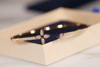 ¡®Lumi¡¯IDYLLE GOLD OPEN BRACELET DIAMOND PAVED