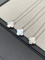 ¡®Lumi¡¯CLOVER MEDIUM SILVER WHITE MOP NECKLACE