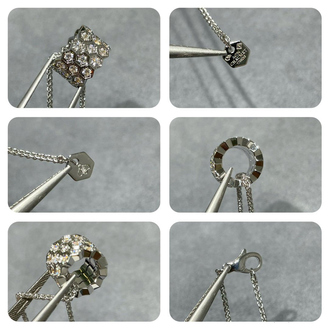 Lumi® BEE LOVE DIAMOND PAVED 3 ROW NECKLACE 