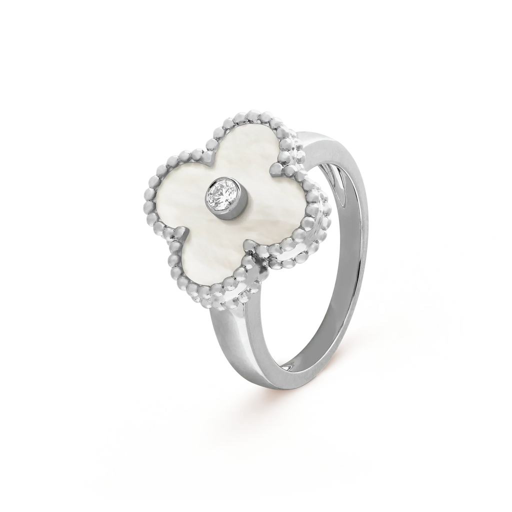 ¡®Lumi¡¯CLOVER SILVER MOP DIAMOND RING