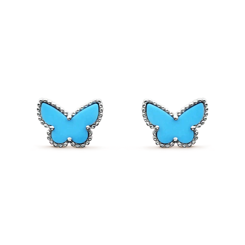 ¡®Lumi¡¯BUTTERFLY TURQUOISE EARRINGS SILVER