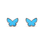 ¡®Lumi¡¯BUTTERFLY TURQUOISE EARRINGS SILVER