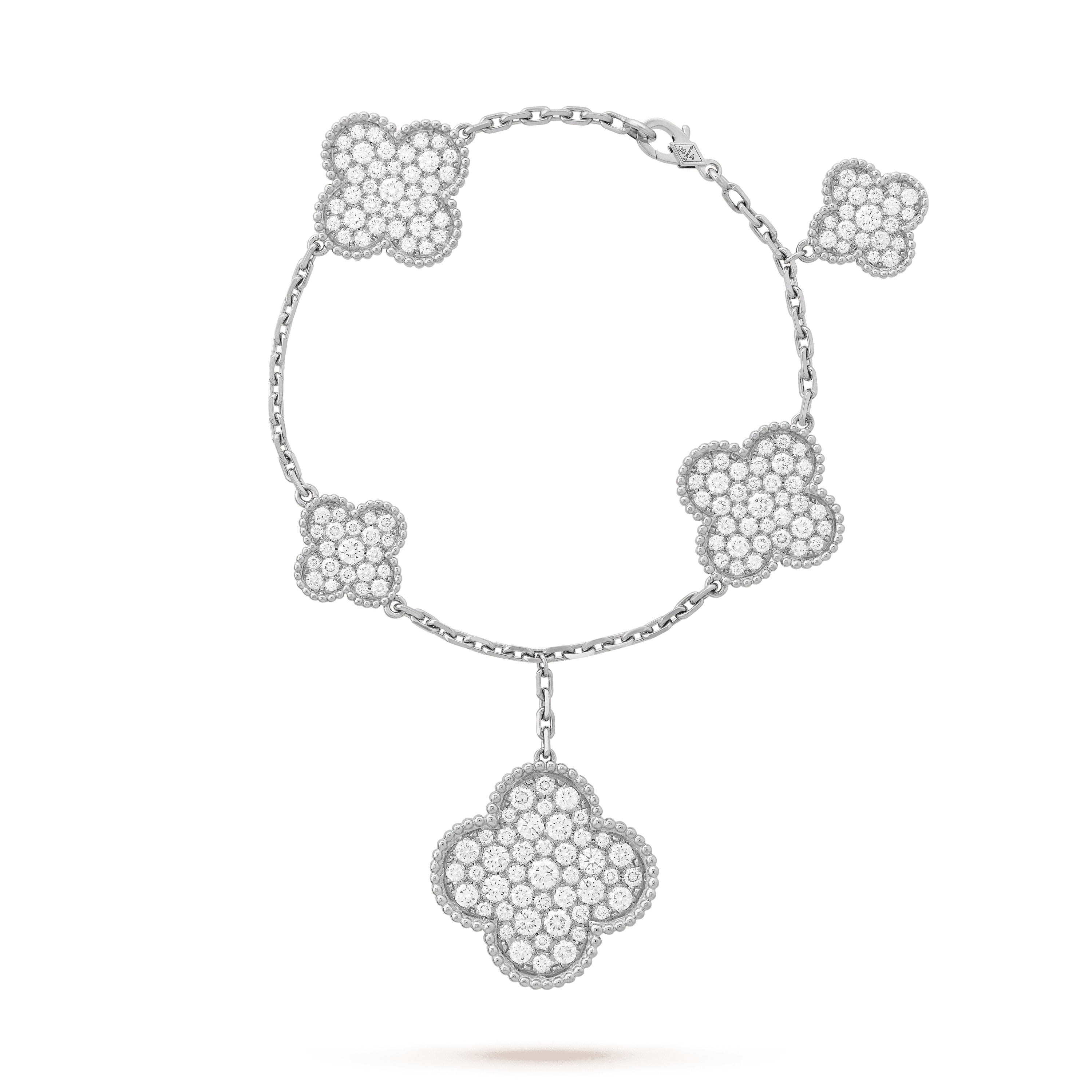 ¡®Lumi¡¯CLOVER 6 MOTIFS SILVER DIAMOND BRACELET