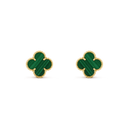 ¡®Lumi¡¯CLOVER MEDIUM 1 MOTIFS MALACHITE  EARRINGS