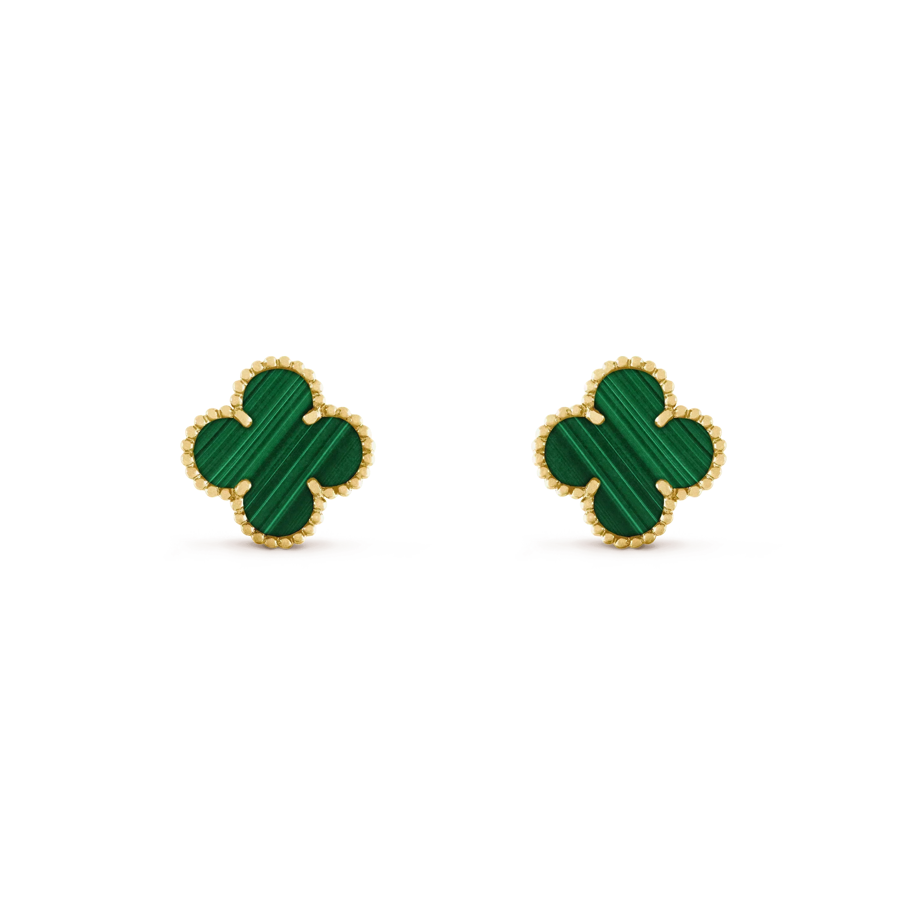 ¡®Lumi¡¯CLOVER MEDIUM 1 MOTIFS MALACHITE  EARRINGS