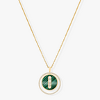 [Imperial] MOVE 3 DIAMOND MALACHITE GOLD DIAMOND NECKLACE