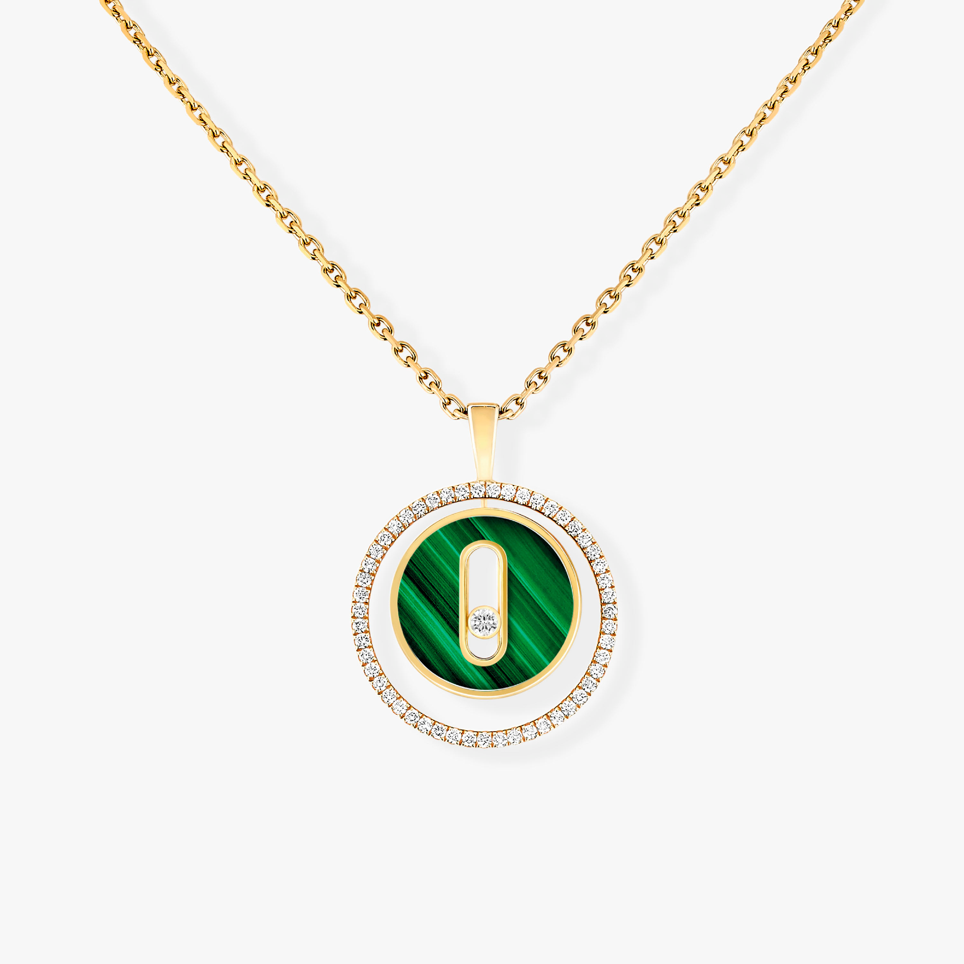 [Imperial] MOVE 1 DIAMOND MALACHITE GOLD DIAMOND NECKLACE