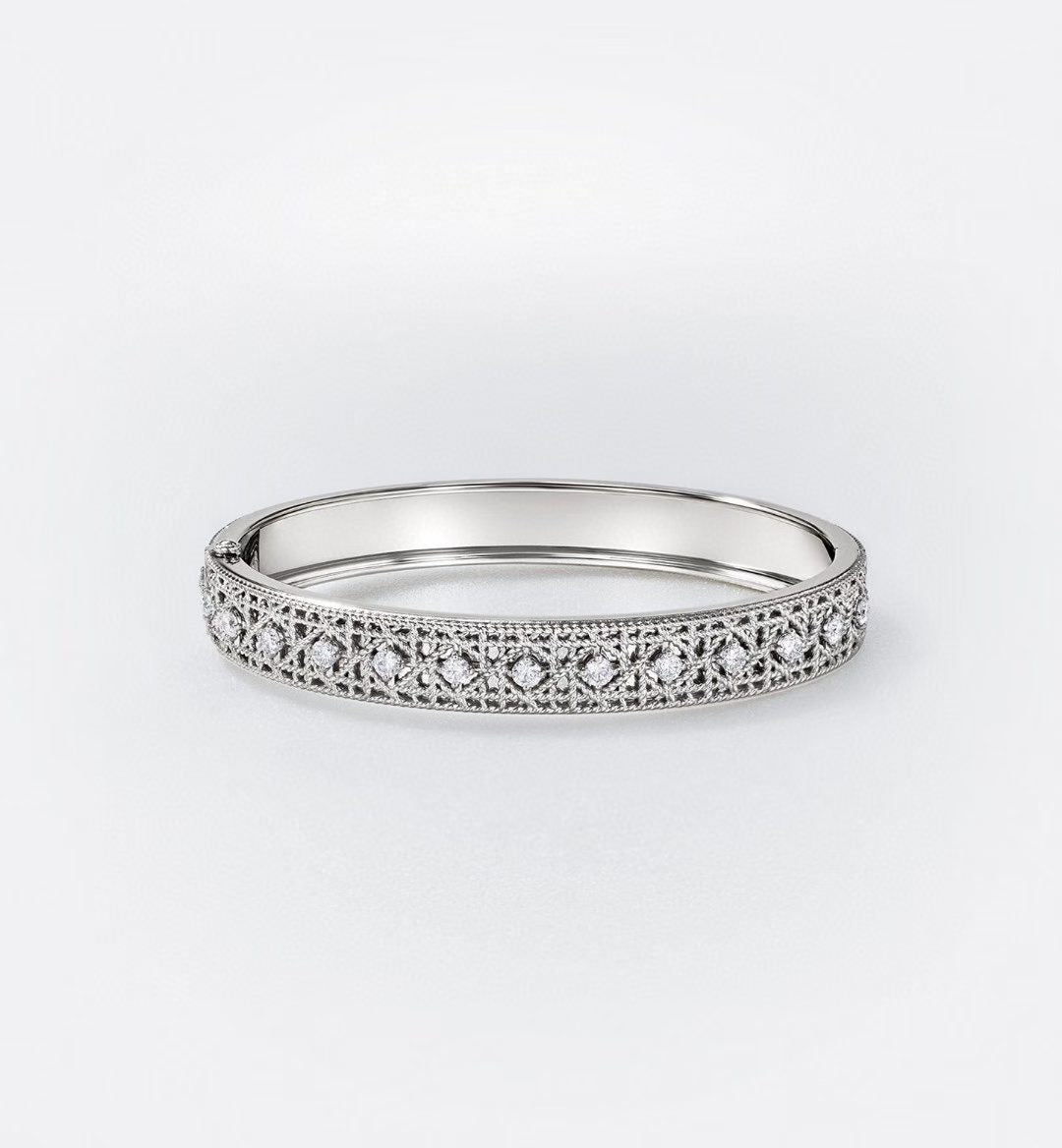 [Lumi Jewelry]2026 WOVEN-PATTERN BRACELET SET WITH FULL DIAMOND INLAY THREE-COLORS