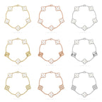 [Lumi jewelry]CLOVER WHITE PEARL MOP 5 MOTIF BRACELET COLLECTION