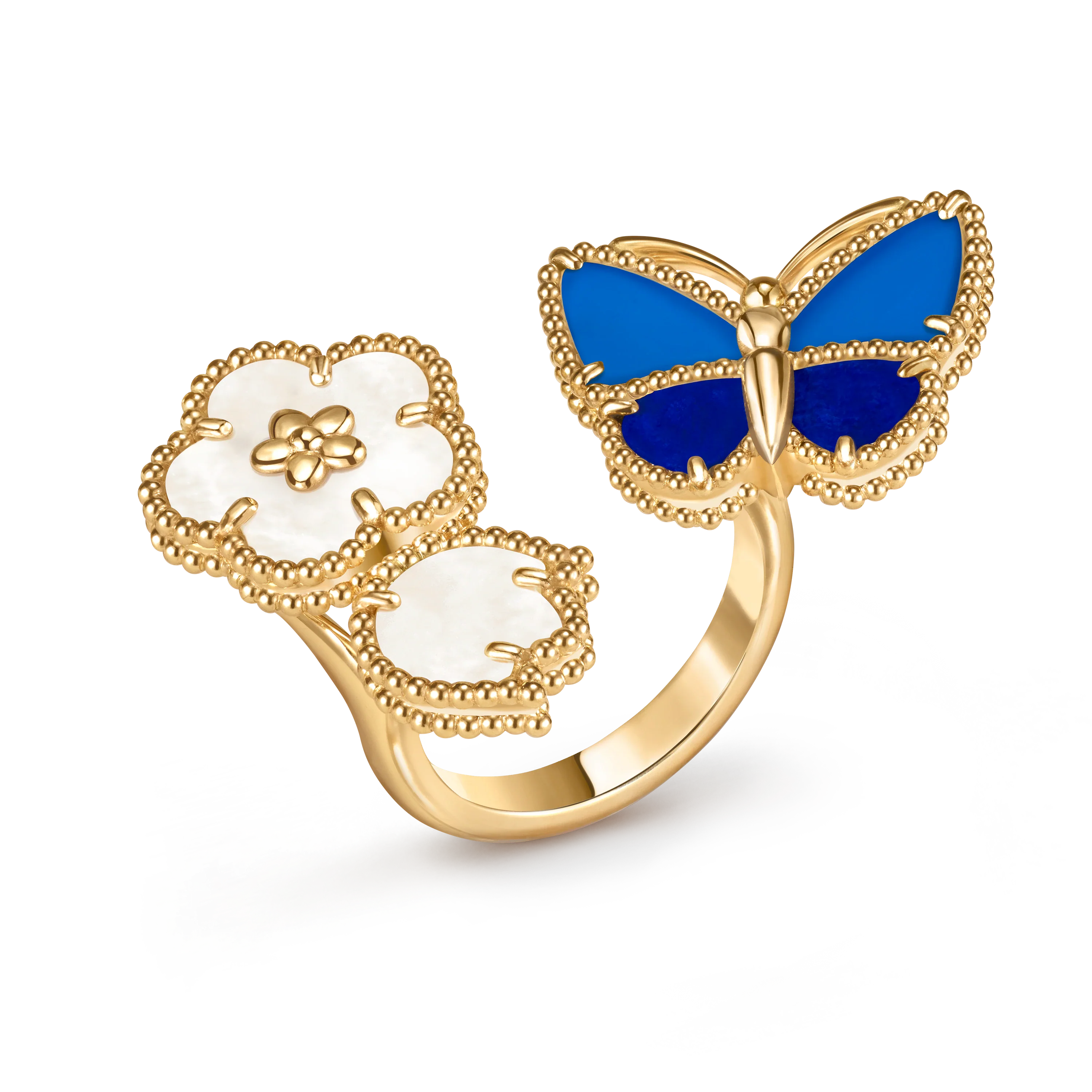 [Lumi Jewelry]2026 NEW MODEL SPRING LUCKY 3 MOTIF GOLD RING
