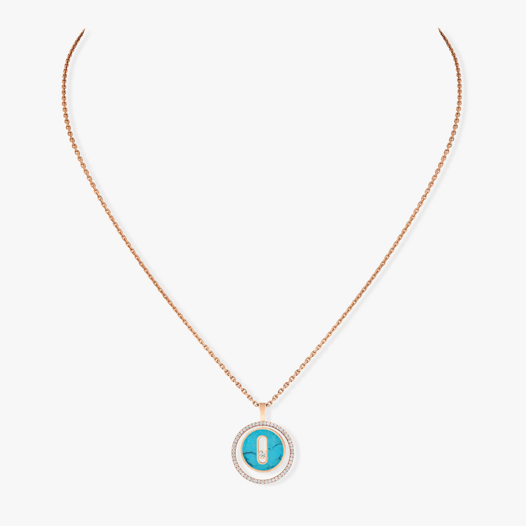 [Imperial] MOVE 1 DIAMOND TURQUOISE PINK GOLD DIAMOND NECKLACE