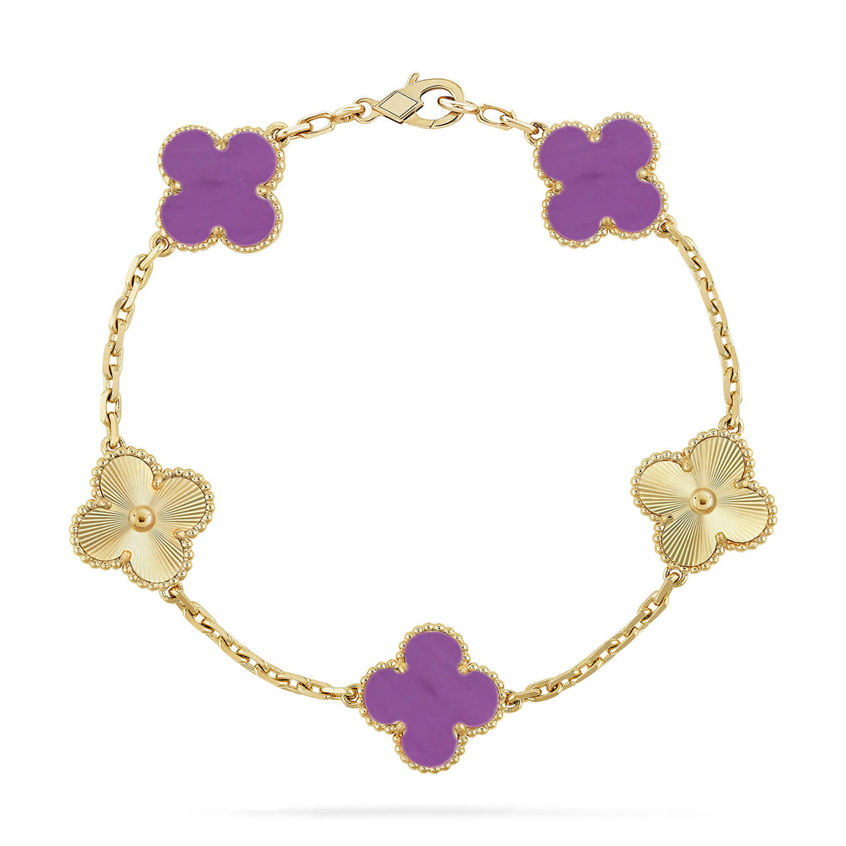 [Lumi]New  CLOVER 5 MOTIF VIOLET BRACELET COLLECTION
