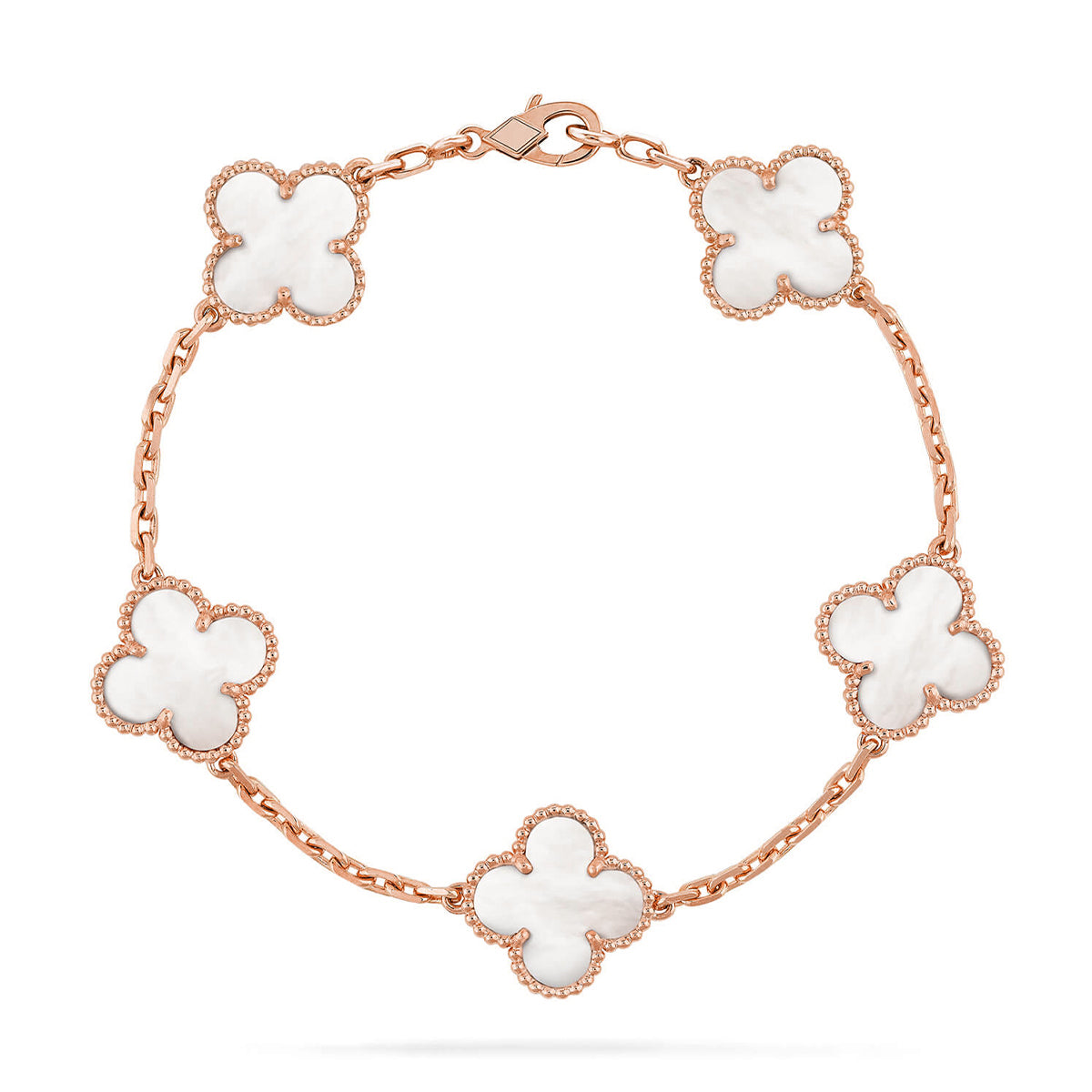 [Lumi]New CLOVER WHITE PEARL MOP 5 MOTIF BRACELET COLLECTION
