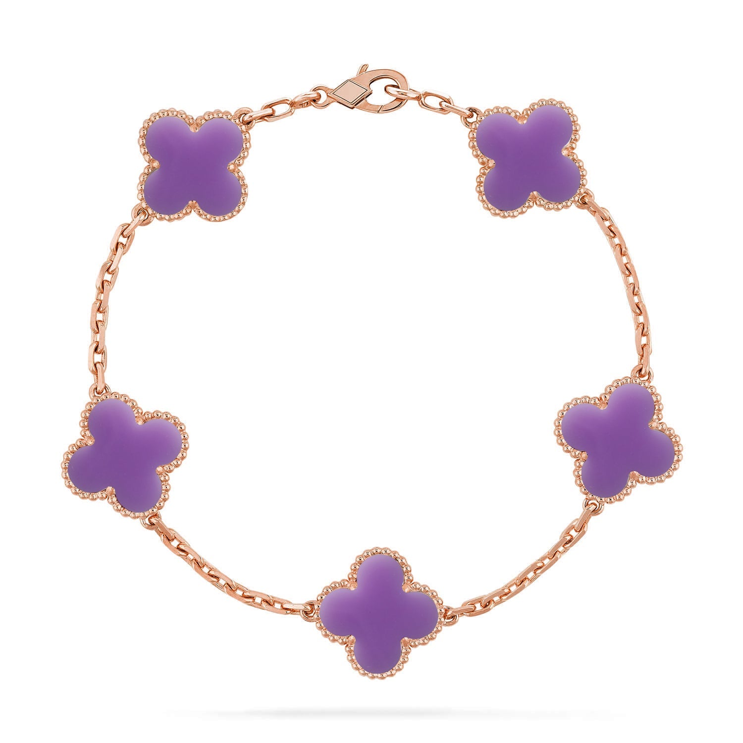 [Lumi jewelry]CLOVER 5 MOTIF LIGHT PURPLE BRACELET COLLECTION