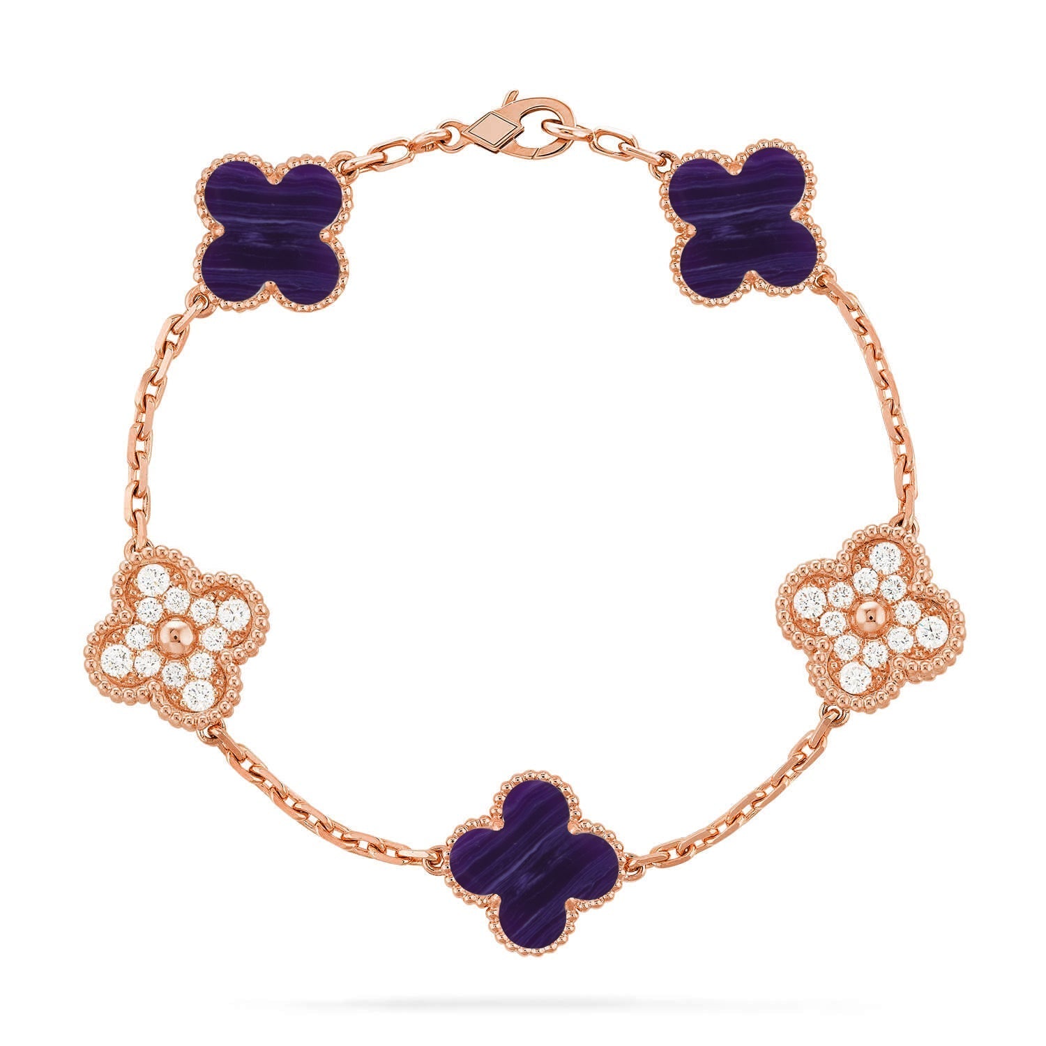 [Lumi]New CLOVER 5 MOTIF PURPLE STRIPES BRACELET COLLECTION