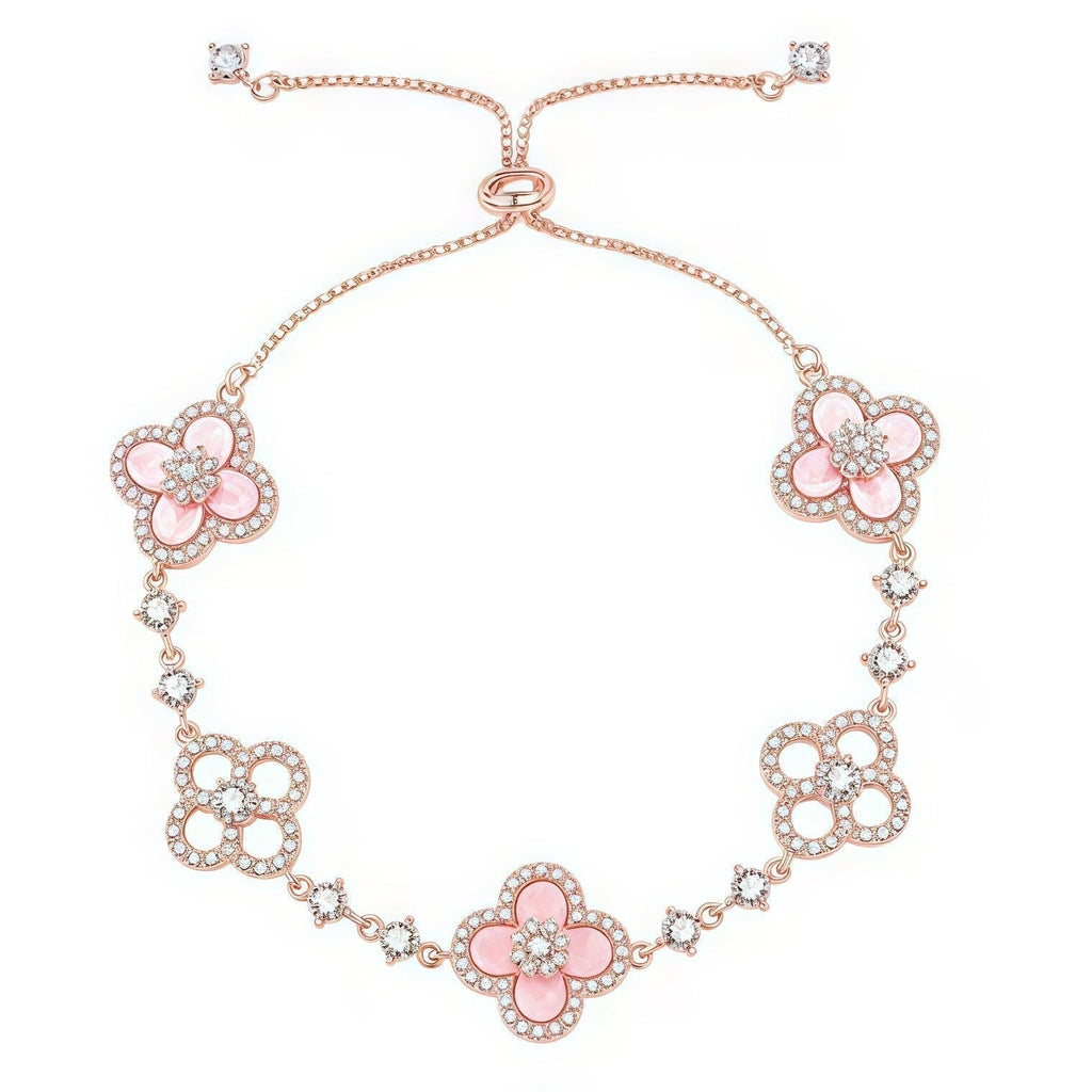 ¡®Lumi¡¯CLOVER 5 MOTIF PINK BLUE RED WHITE BRACELET