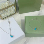¡®Lumi¡¯BUTTERFLY TURQUOISE BUTTERFLY BRACELET SILVER