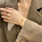 ¡®Lumi¡¯LOGO STAR MOTIF GOLD BRACELET