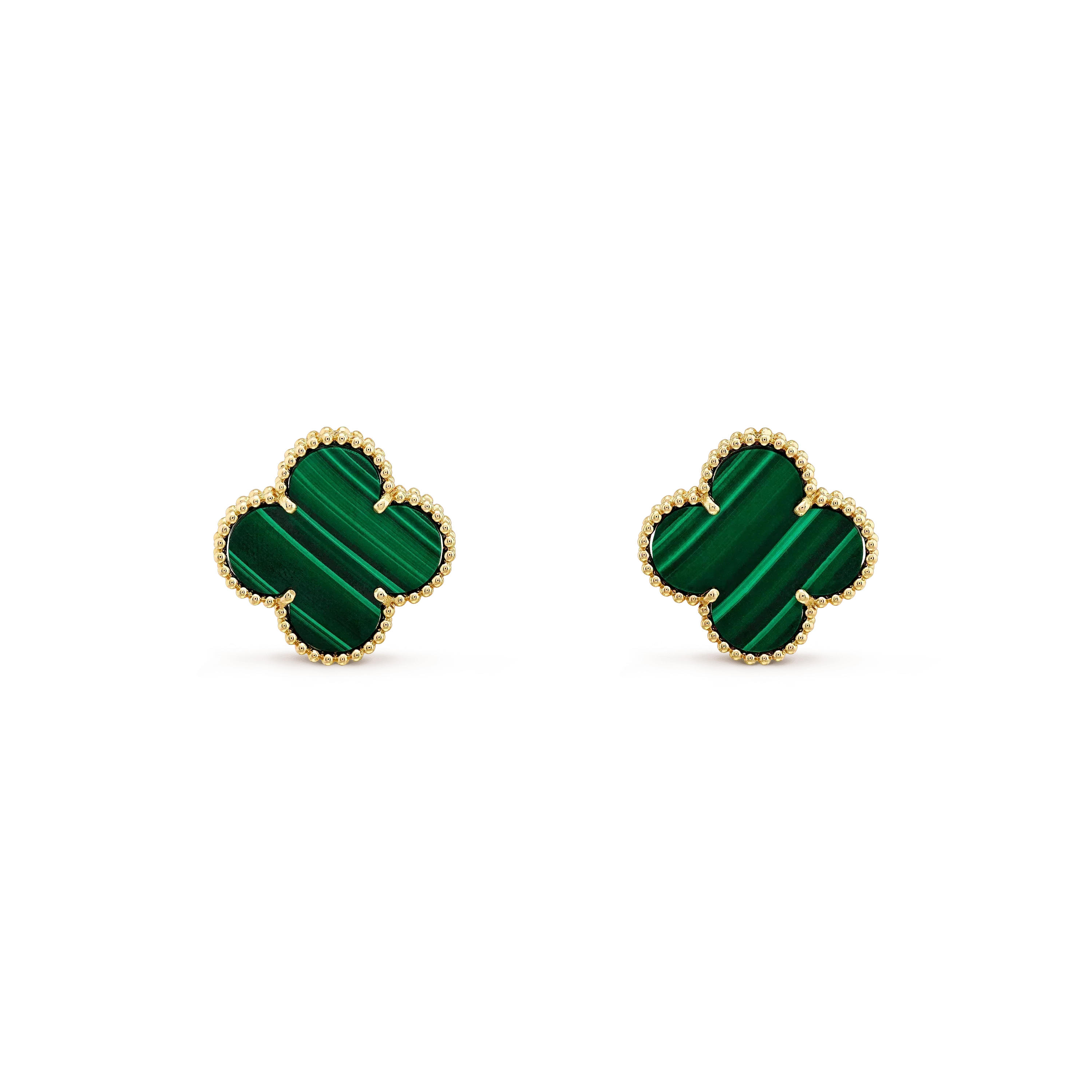 ¡®Lumi¡¯CLOVER MINI 9.5MM MALACHITE  EARRINGS