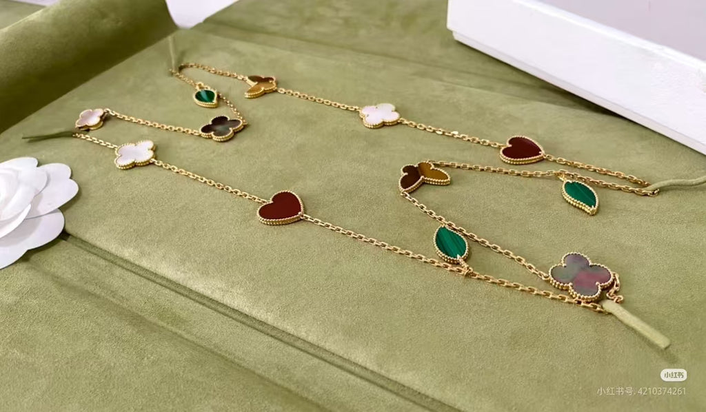 [Lumi Jewelry]  CLOVER 15 MOTIFS Flowers NECKLACE