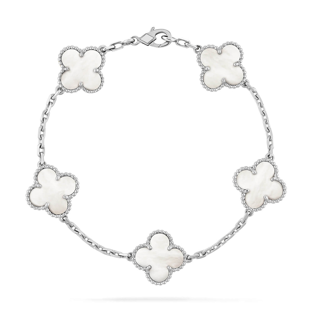 [Lumi]New CLOVER WHITE PEARL MOP 5 MOTIF BRACELET COLLECTION
