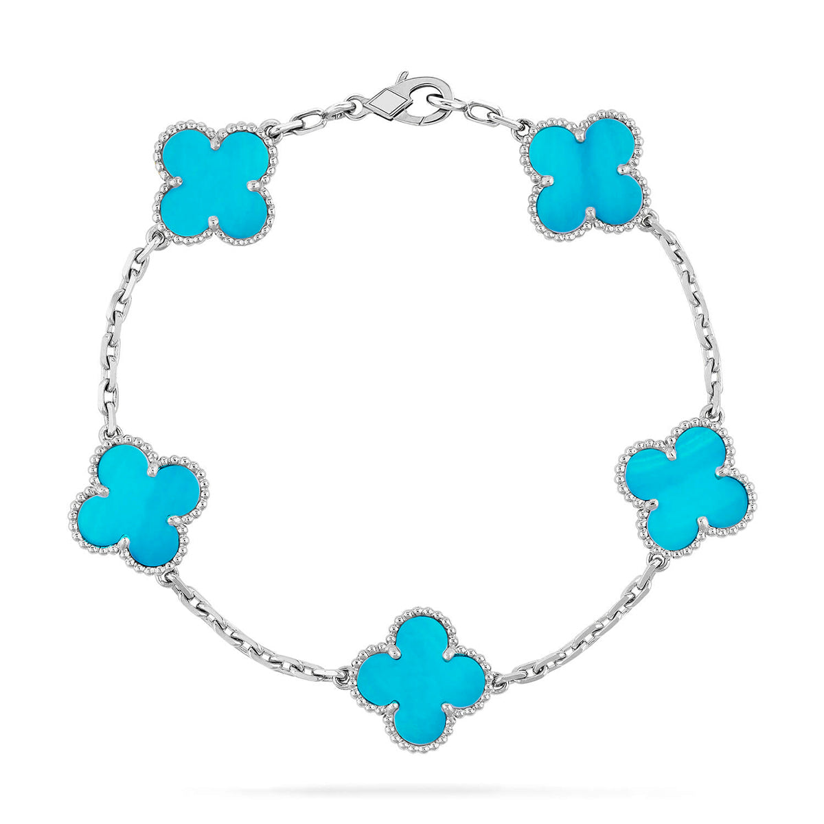 [Lumi jewelry] CLOVER 5 MOTIF TURQUOISE BRACELET COLLECTION