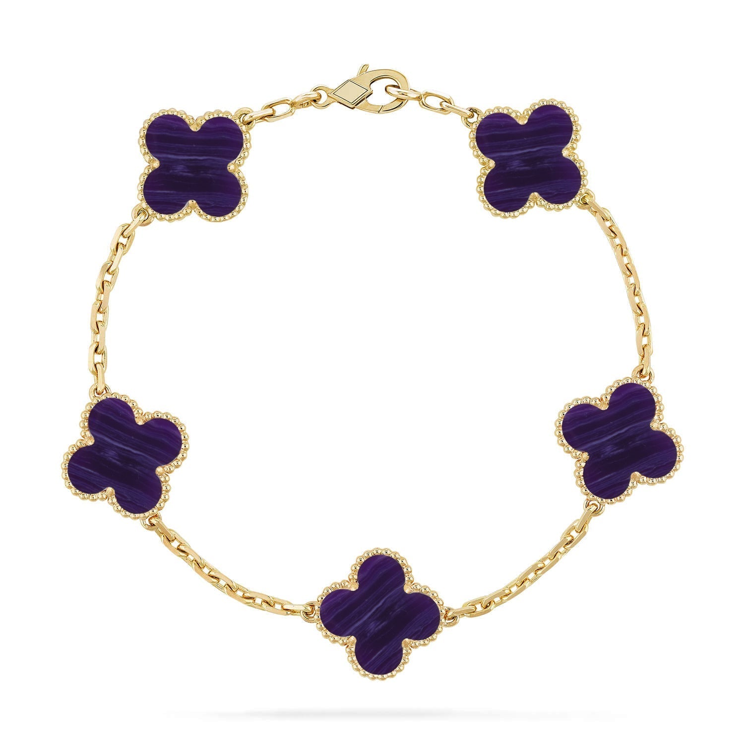 [Lumi]New CLOVER 5 MOTIF PURPLE STRIPES BRACELET COLLECTION