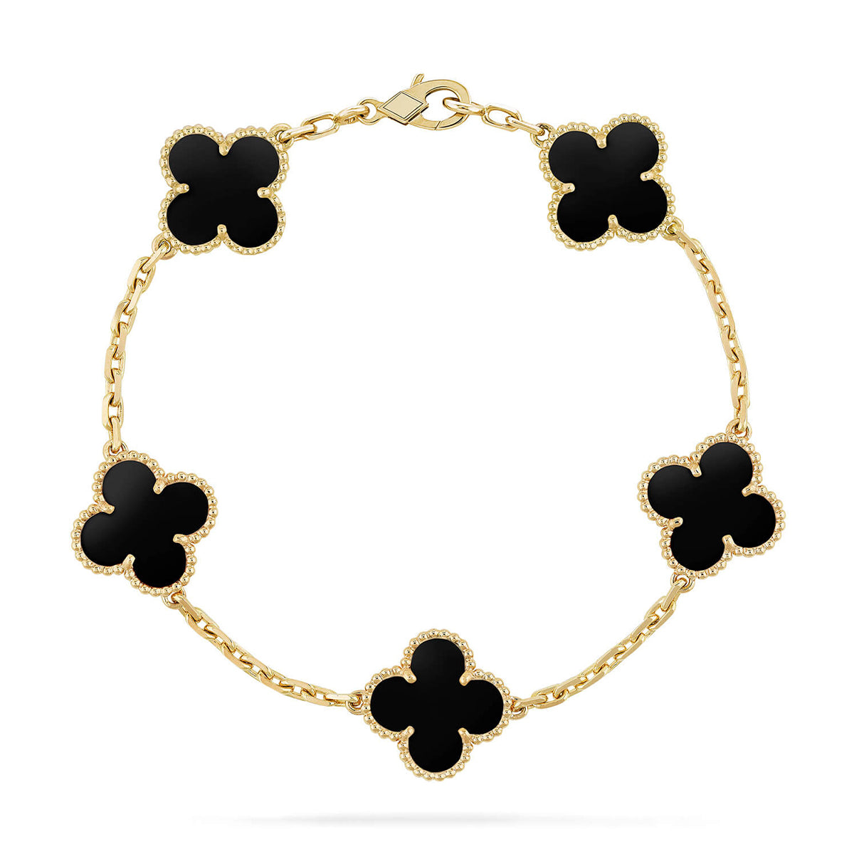 [Lumi]New  CLOVER 5 MOTIF ONYXS BRACELET COLLECTION