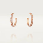 ¡®Lumi¡¯LOVE DIAMOND PINK GOLD HOOP EARRINGS